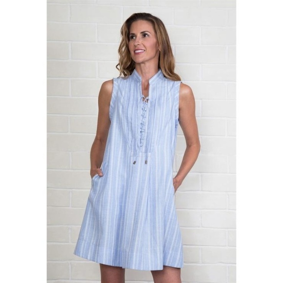 Simply Noelle Peach Striped Shift Dress NWOT - Picture 8 of 8